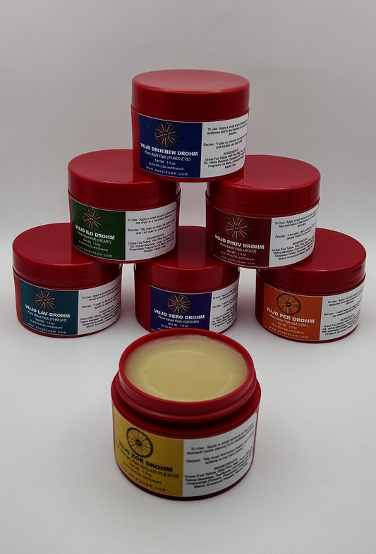 VUJO DROHM 7 Chakra Master Toolkit Salve Collection (1.5 oz Jars)