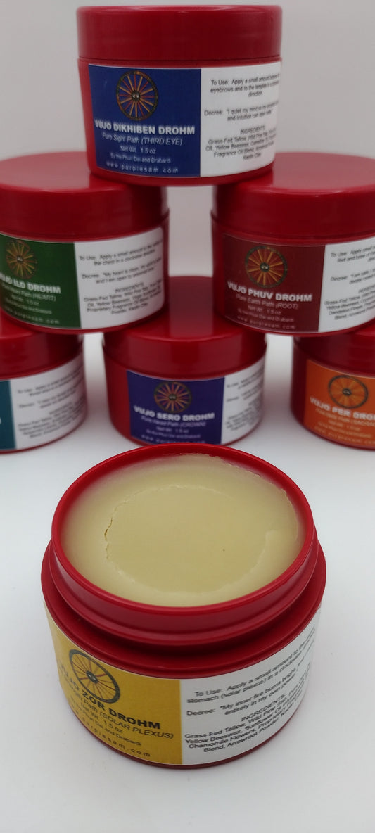 VUJO DROHM 7 Chakra Salve (1.5 oz Jar)